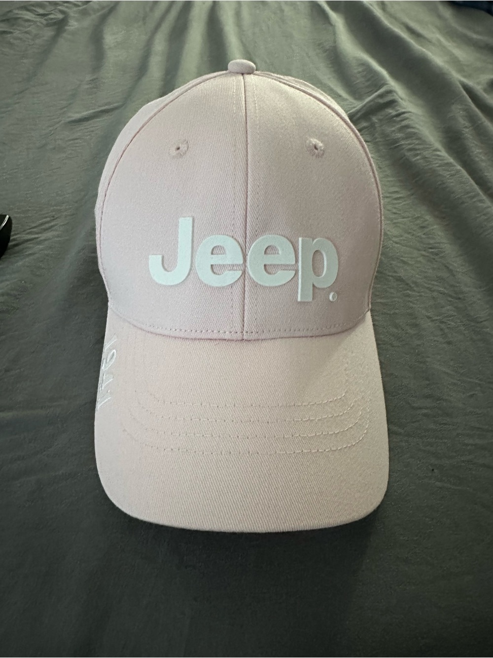 Jeep Womens Light Pink Baseball Cap with White Logo Adjustable Strap Back